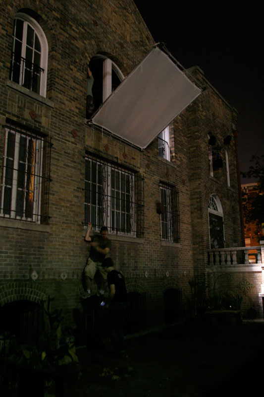 IMG_0194 Setting up the graveyard scene